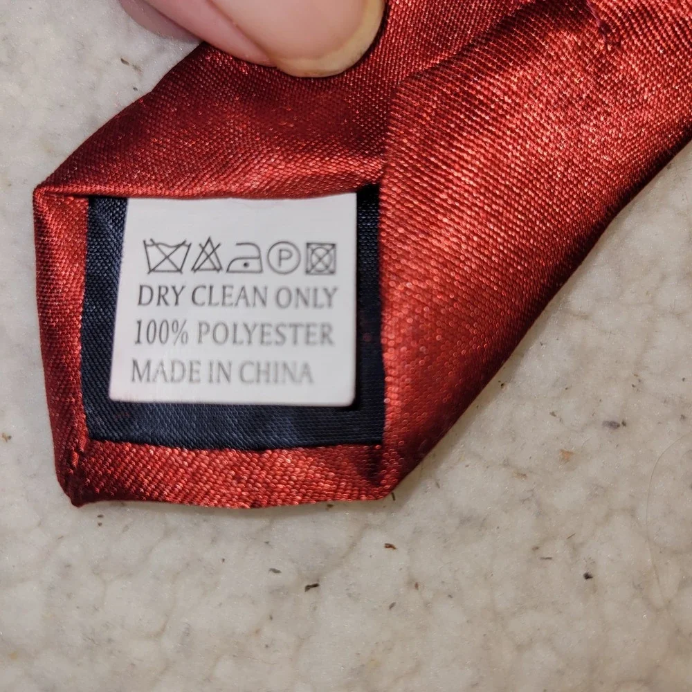 Gospitaky Red Heart Tie Valentine's‎ Day Novelty Necktie Polyester